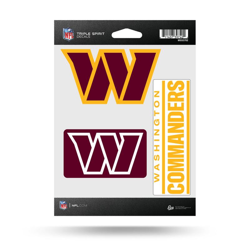 Washington Commanders Triple Spirit Stickers