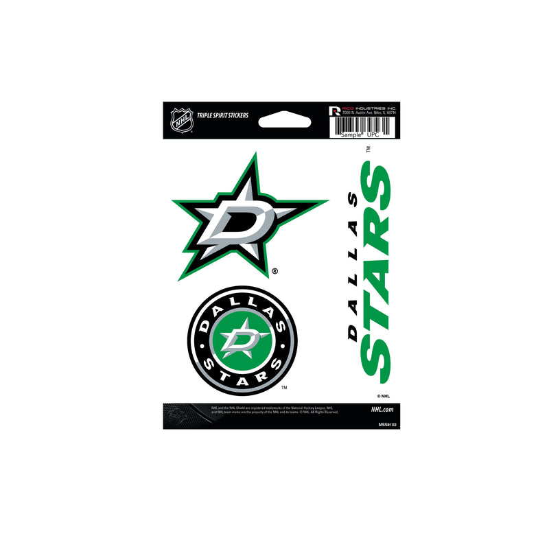 Dallas Stars Triple Spirit Stickers