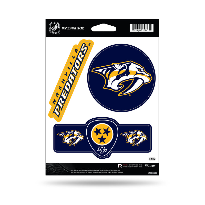 Predators Triple Spirit Stickers