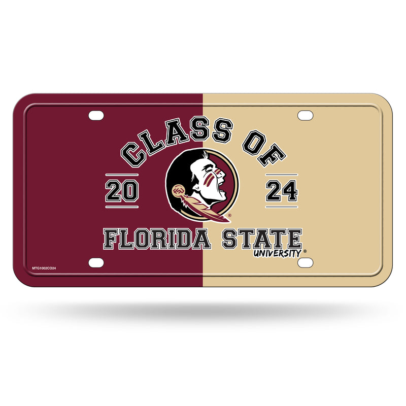 Florida State Class Of 2024 Metal Auto Tag