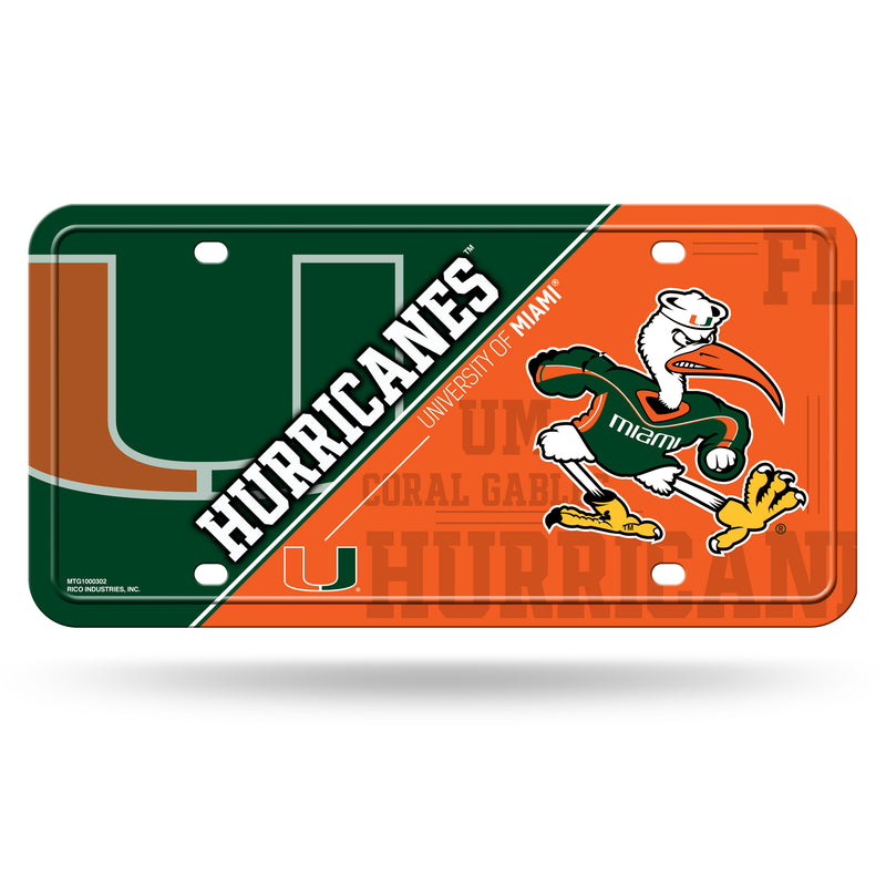 Miami Hurricanes Metal Tag