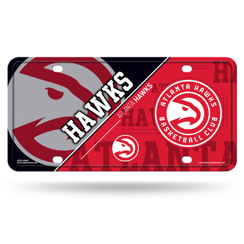 Hawks - Atl Split Design Metal Tag