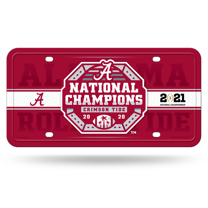 Alabama University 2020-21 CFP National Champions Metal Auto Tag
