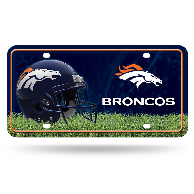 Broncos Metal Auto Tag