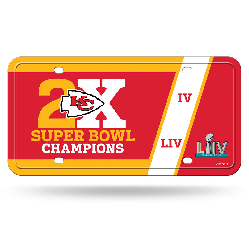 Chiefs 2 Time Super Bowl Champions Metal Tag