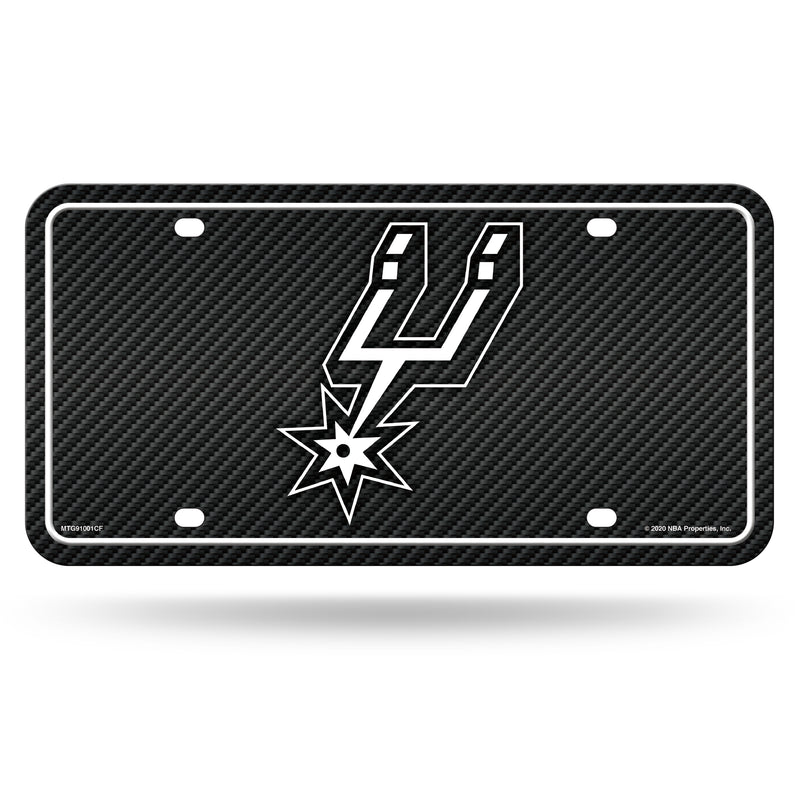 Spurs - Carbon Fiber Design - Metal Auto Tag