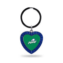 Florida Gulf Coast University Colored Rhinestone Heart Keychain - Royal
