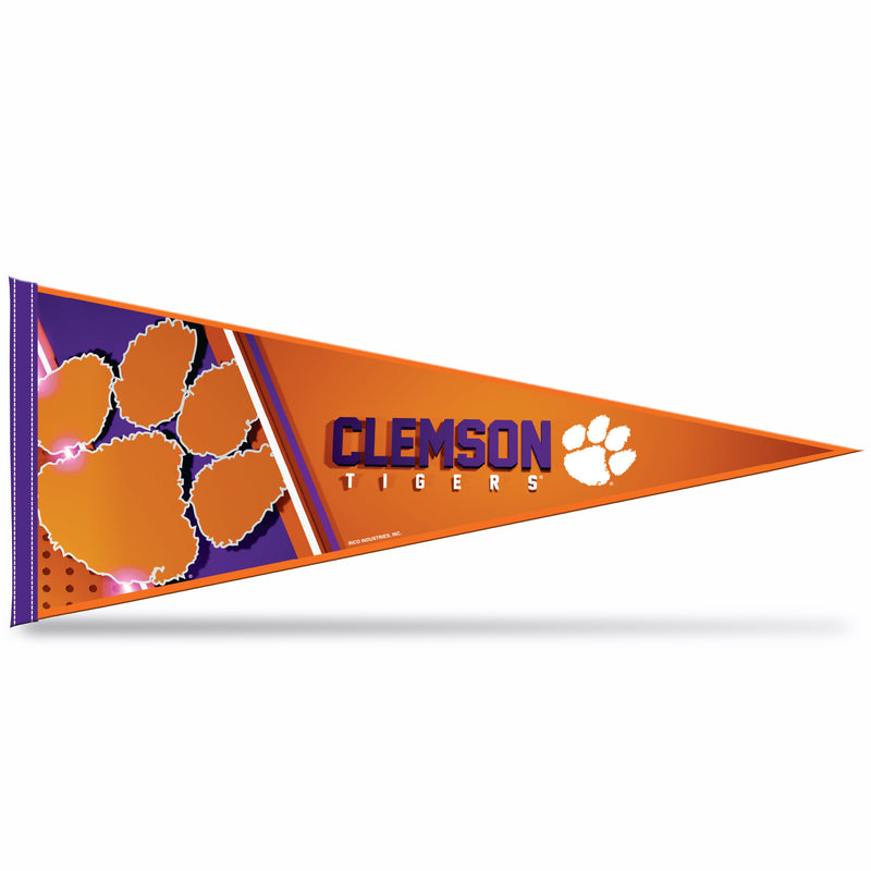 NCAA Rico Industries Clemson Tigers 12" x 30" Soft Felt Pennant - EZ to Hang