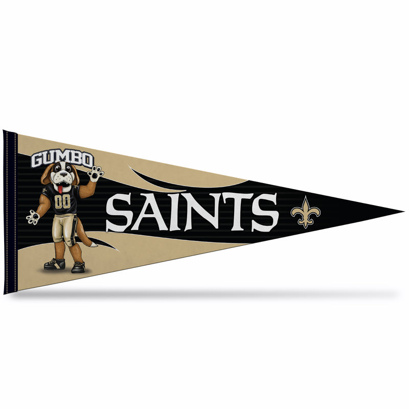 NFL Rico Industries New Orleans Saints 12" x 30" Soft Felt Pennant - EZ to Hang