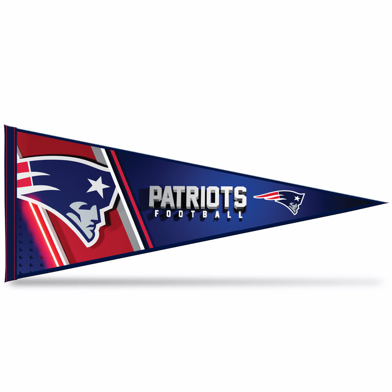 NFL Rico Industries New England Patriots 12" x 30" Soft Felt Pennant - EZ to Hang
