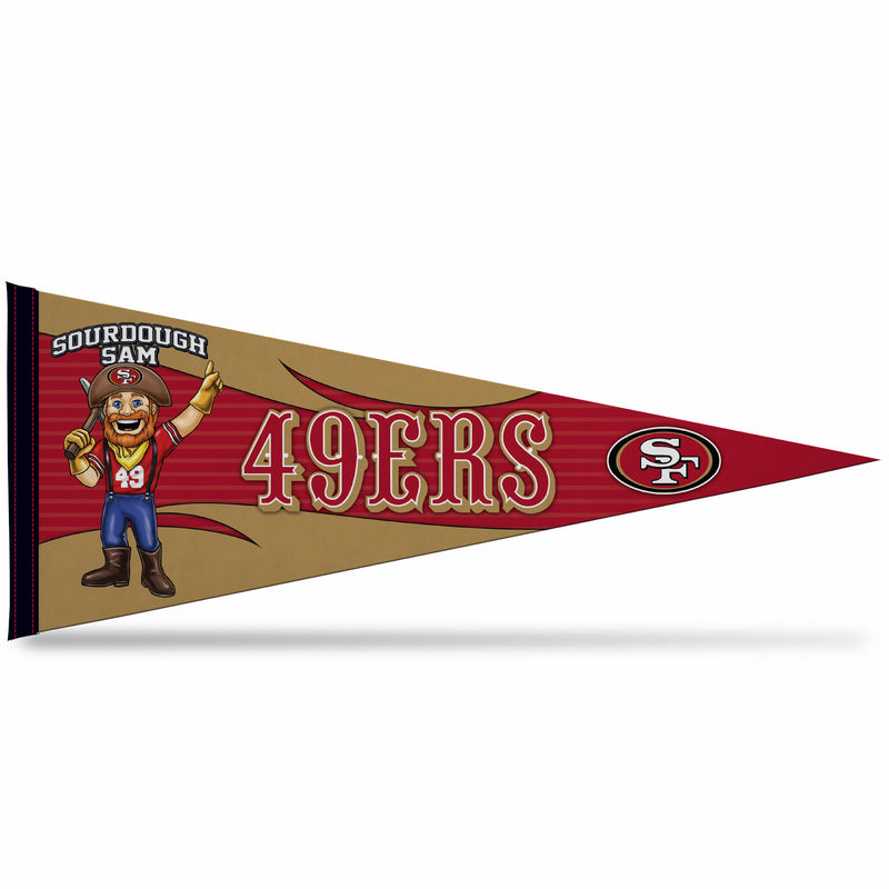 NFL Rico Industries San Francisco 49ers 12" x 30" Soft Felt Pennant - EZ to Hang