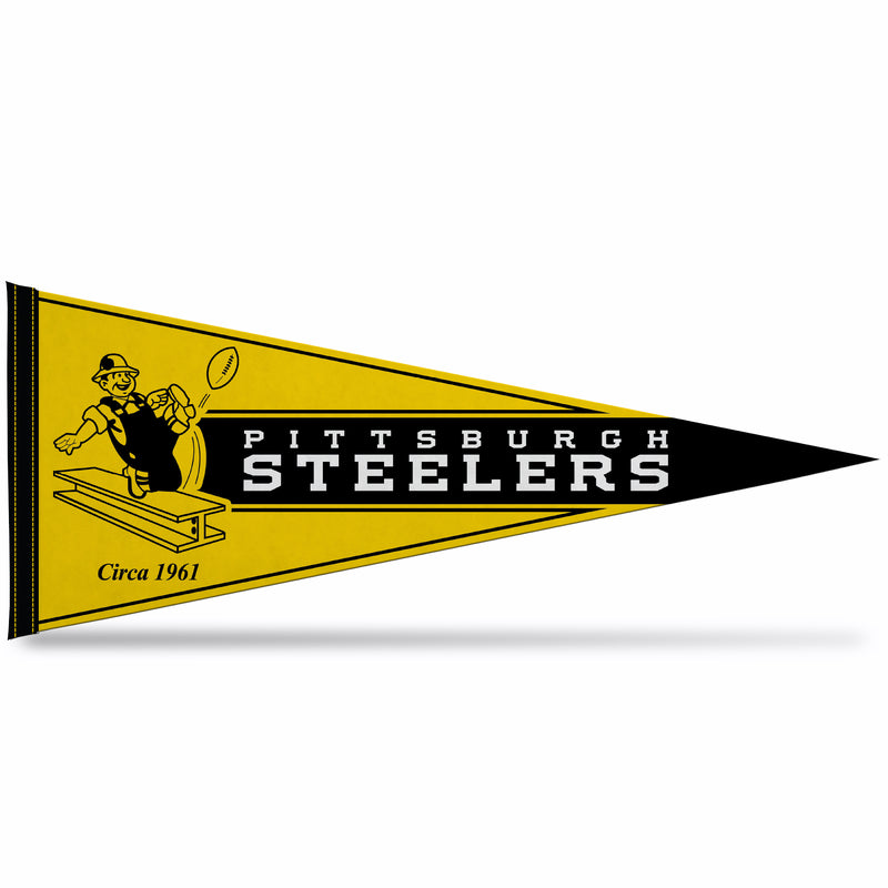 NFL Rico Industries Pittsburgh Steelers 12" x 30" Soft Felt Pennant - EZ to Hang