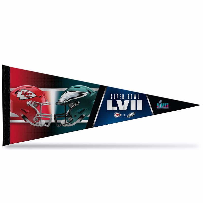 2023 Super Bowl LVII Dueling Teams Carded 12x30 Pennant - Eagles/Chiefs