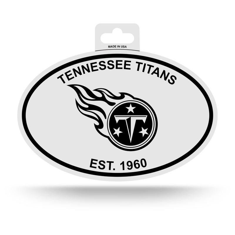 Titans Black And White Oval Sticker