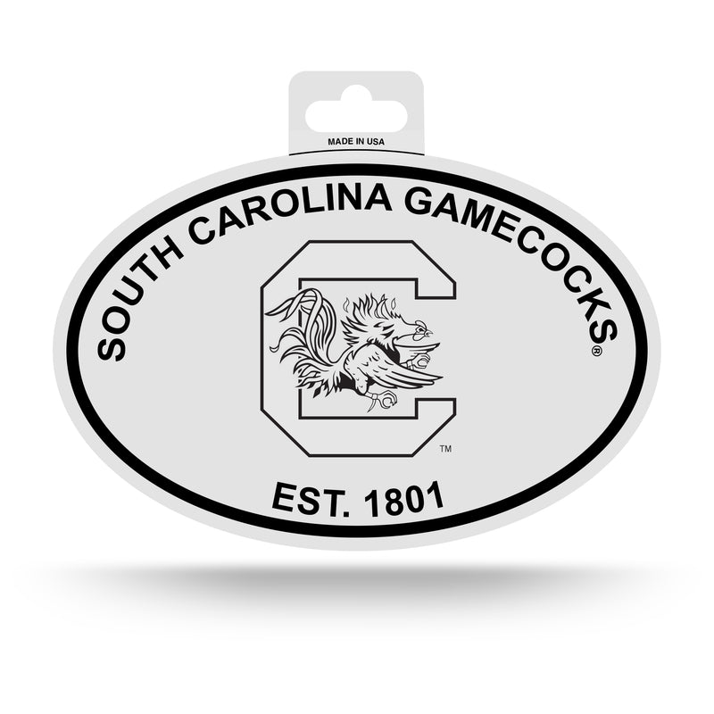 South Carolina Black And White Oval Sticker