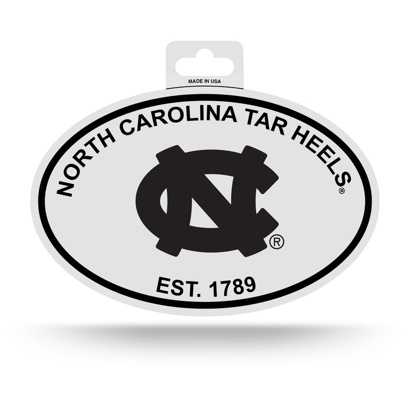 North Carolina Black And White Oval Sticker