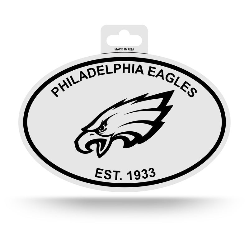 Eagles Black And White Oval Sticker