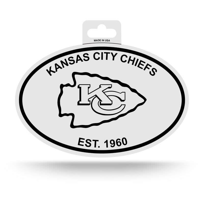 Chiefs Black And White Oval Sticker