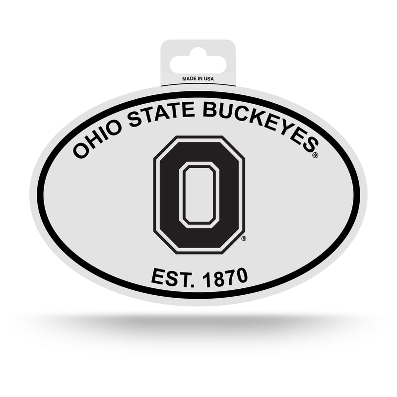 Ohio State Black And White Oval Sticker
