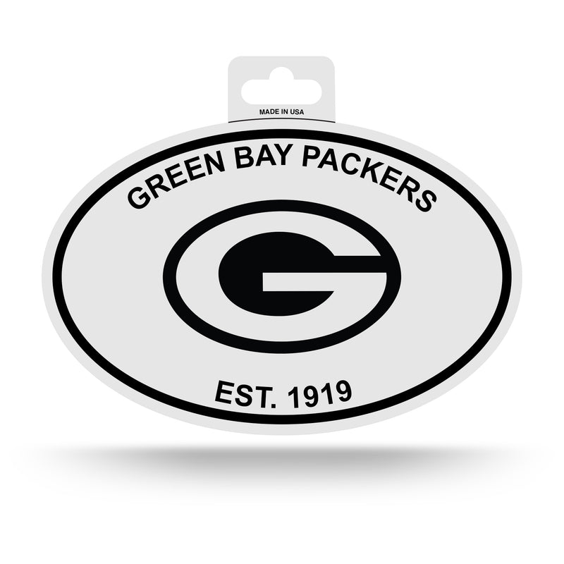 Packers Black And White Oval Sticker