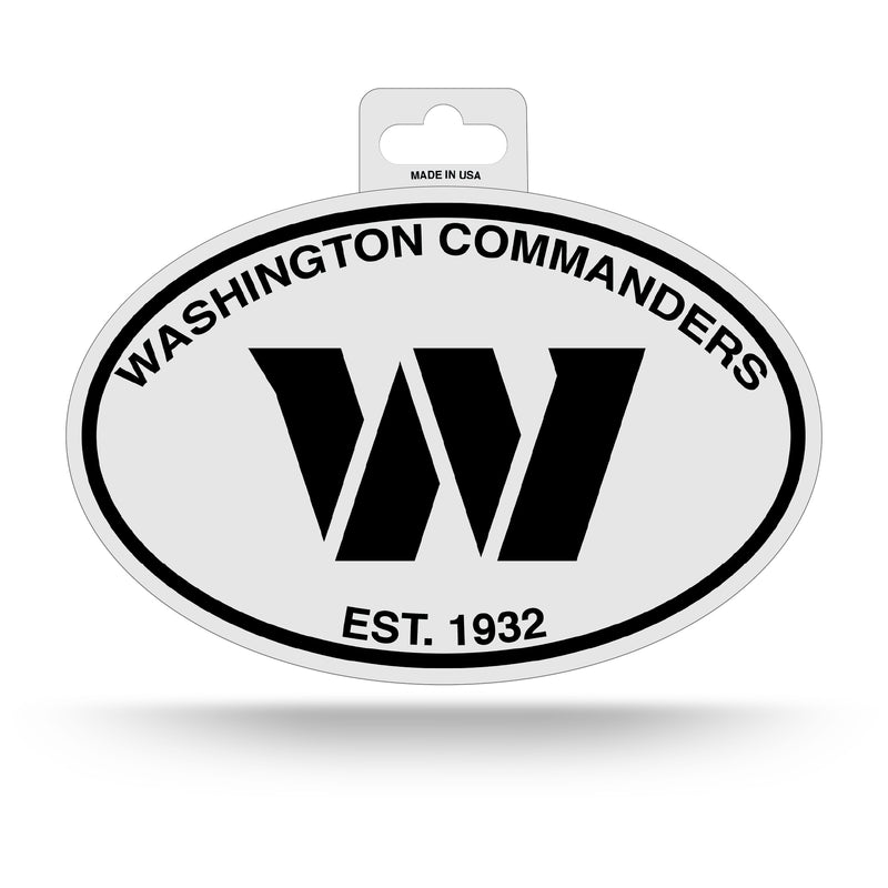 Washington Commanders Black And White Oval Sticker