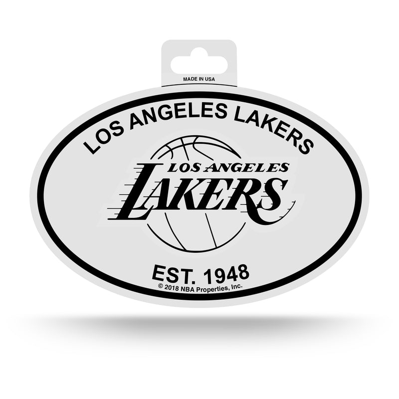 Lakers Black And White Oval Sticker