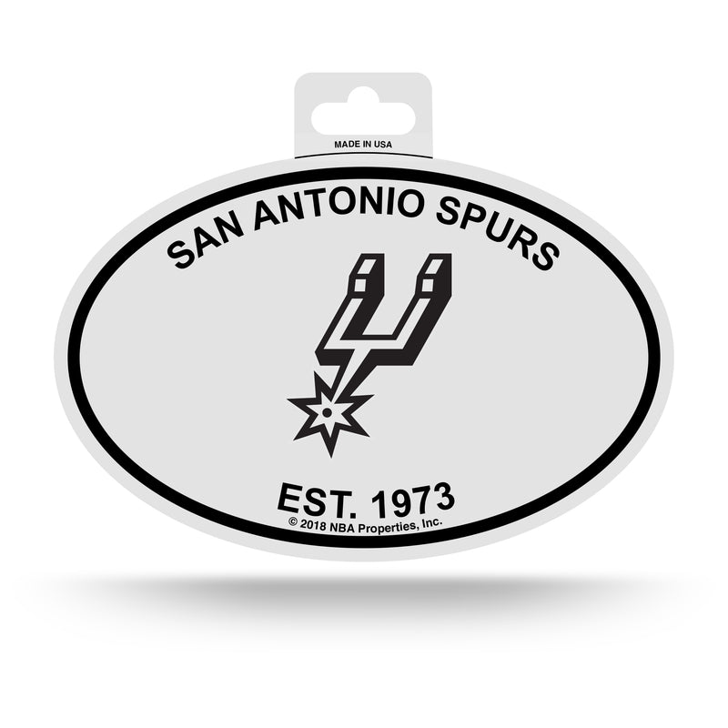 Spurs Black And White Oval Sticker