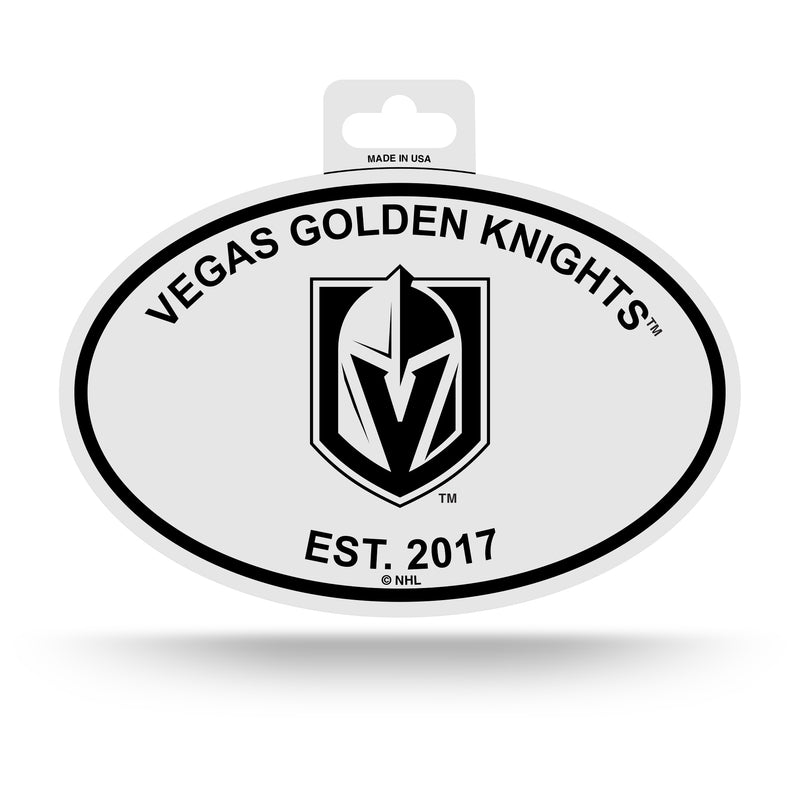 Golden Knights Black And White Oval Sticker