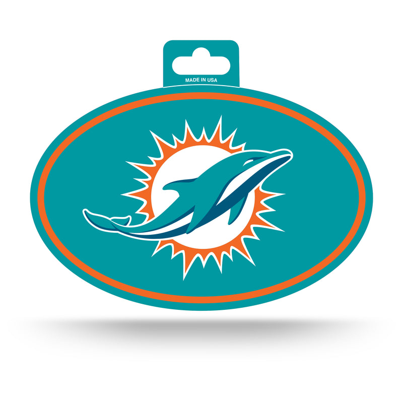 Dolphins Full Color Oval Sticker