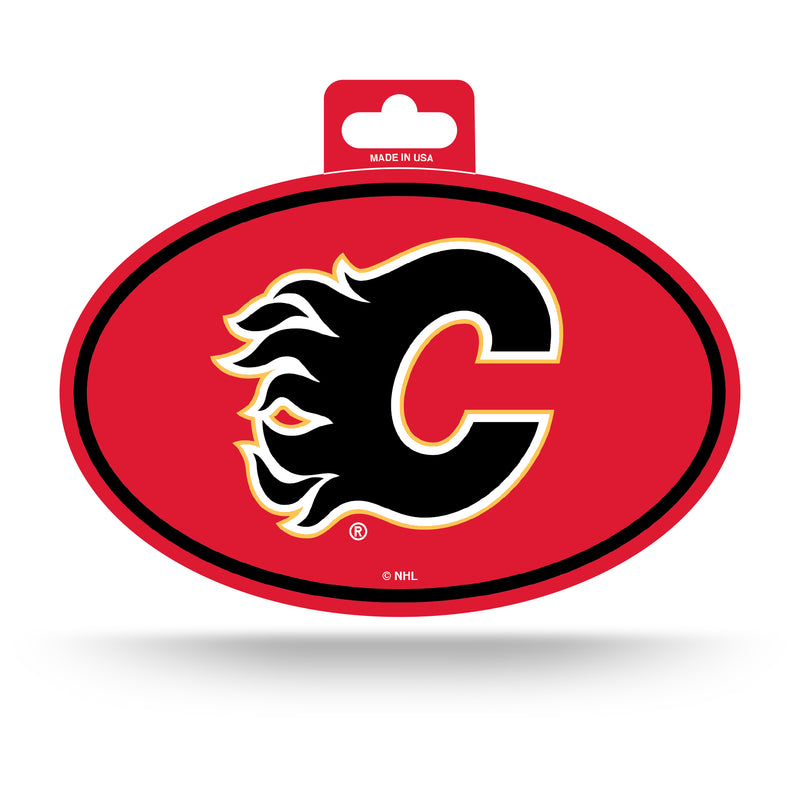 Flames Full Color Oval Sticker