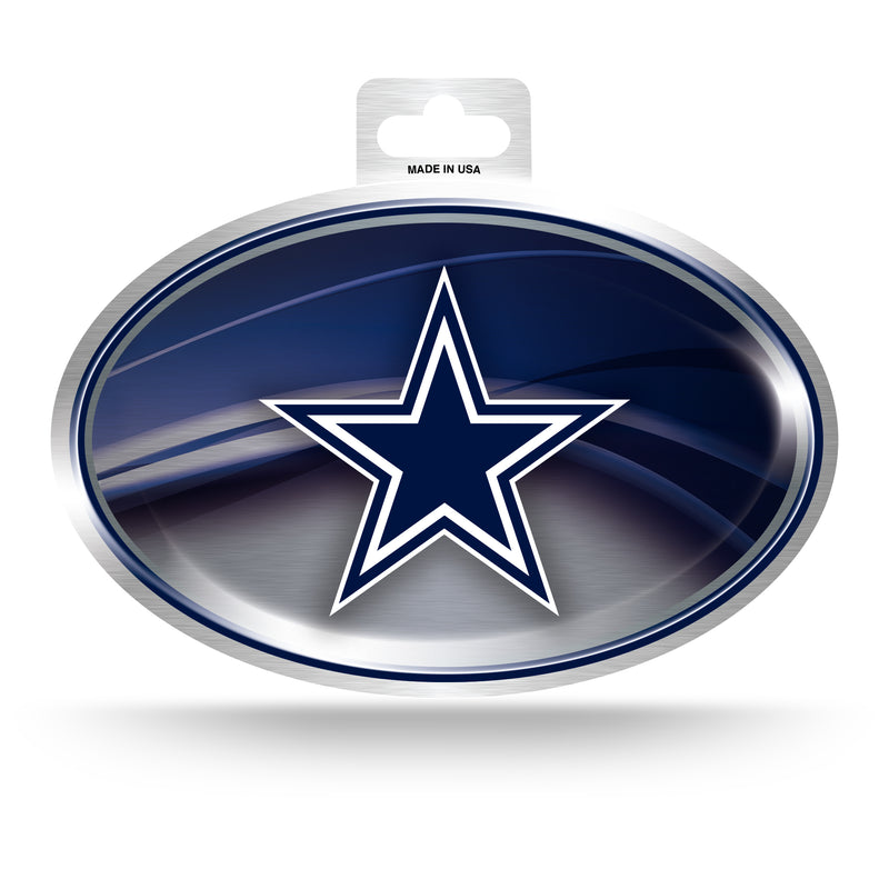 Cowboys Metallic Oval Sticker