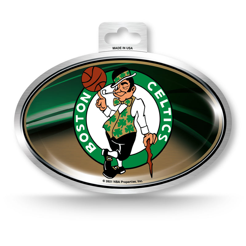 Boston Celtics Metallic Oval Sticker