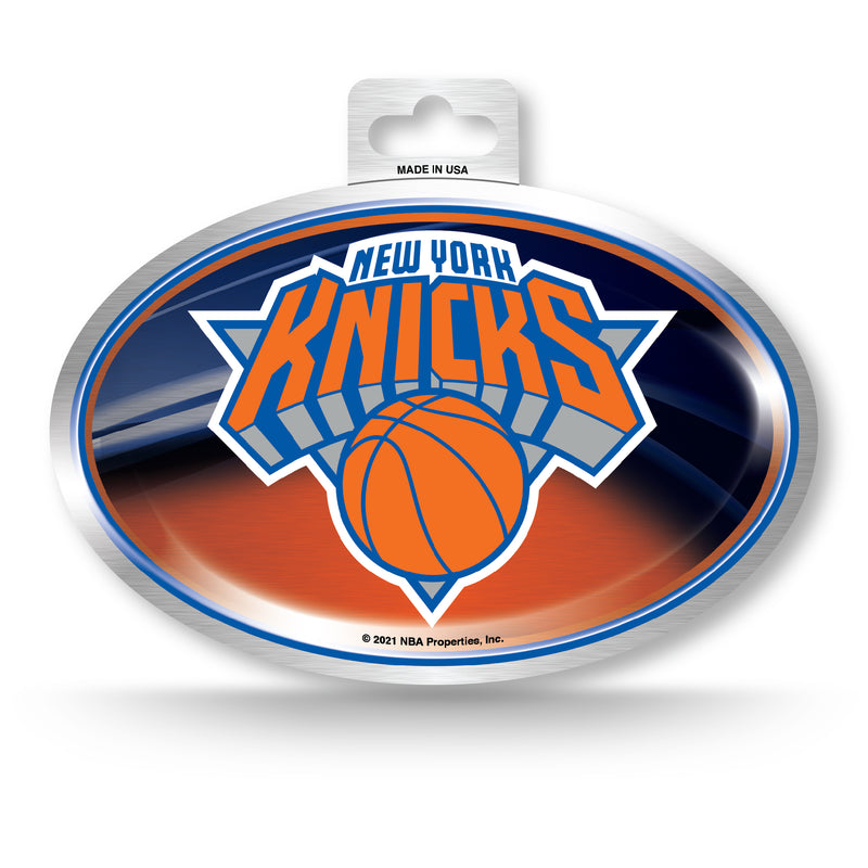 New York Knicks Metallic Oval Sticker