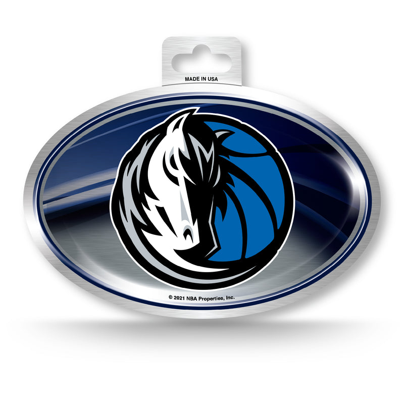 Dallas Mavericks Metallic Oval Sticker