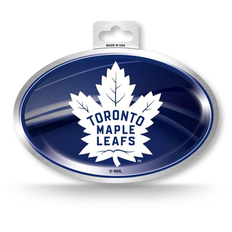 Maple Leafs Metallic Oval Sticker