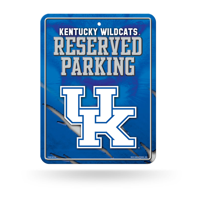 NCAA Kentucky Wildcats 8.5" x 11" Metal Parking Sign - Great for Man Cave, Bed Room, Office, Home Décor By Rico Industries