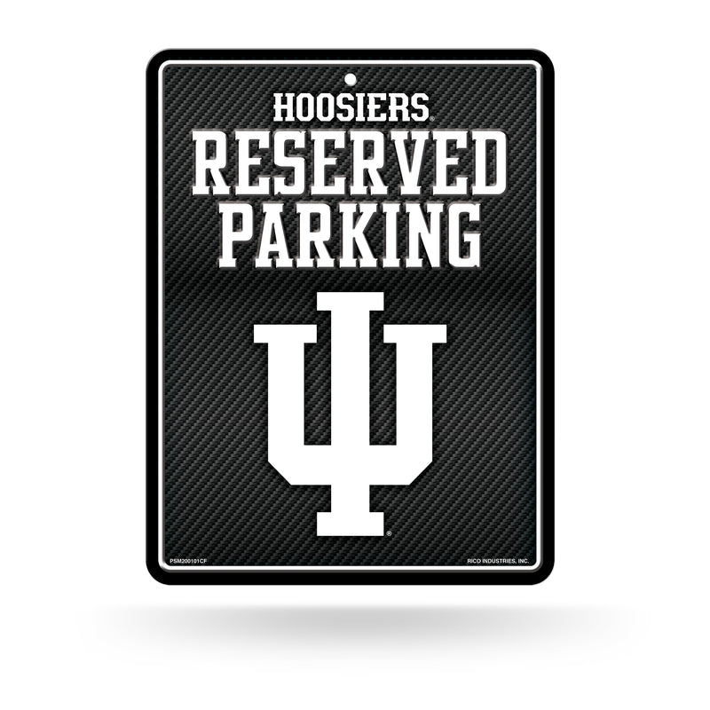 Indiana University - Carbon Fiber Design - Metal Parking Sign