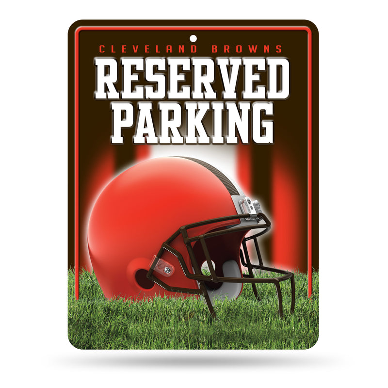 NFL Cleveland Browns 8.5" x 11" Metal Parking Sign - Great for Man Cave, Bed Room, Office, Home Décor By Rico Industries