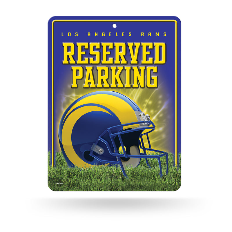 NFL Los Angeles Rams 8.5" x 11" Metal Parking Sign - Great for Man Cave, Bed Room, Office, Home Décor By Rico Industries