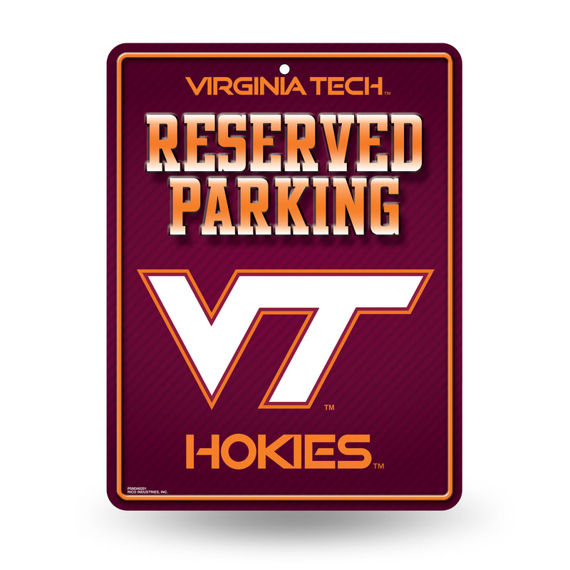 NCAA Virginia Tech Hokies 8.5" x 11" Metal Parking Sign - Great for Man Cave, Bed Room, Office, Home Décor By Rico Industries