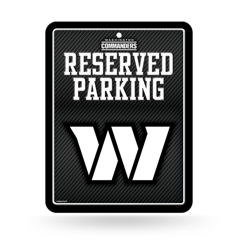 Washington Commanders Carbon Fiber Metal Parking Sign