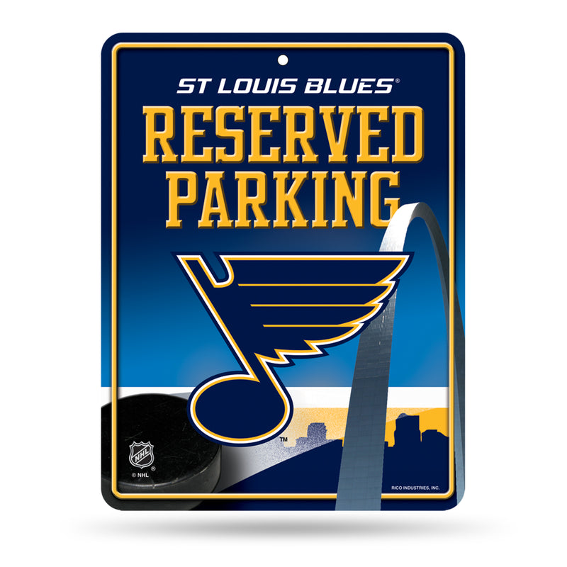 NHL St. Louis Blues 8.5" x 11" Metal Parking Sign - Great for Man Cave, Bed Room, Office, Home Décor By Rico Industries