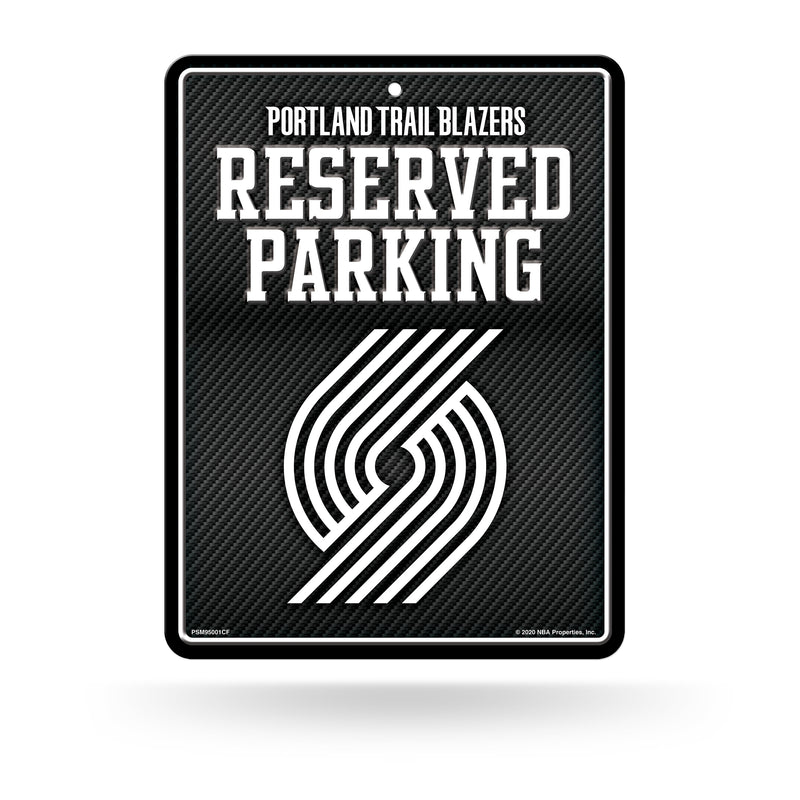 Trail Blazers - Carbon Fiber Design - Metal Parking Sign