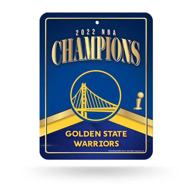 Warriors 2022 NBA Champions Metal Parking Sign