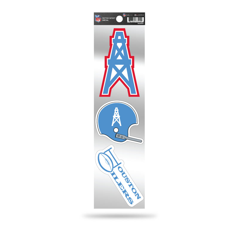 Titans 3-Piece Retro Spirit Decals     *Note: The Sale Of Houston Oilers Merchandise Is Prohibited In The State Of Texas. *