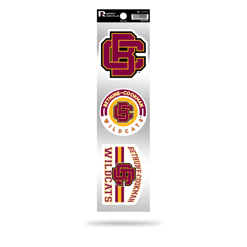 Bethune Cookman 3-Piece Retro Spirit Decals