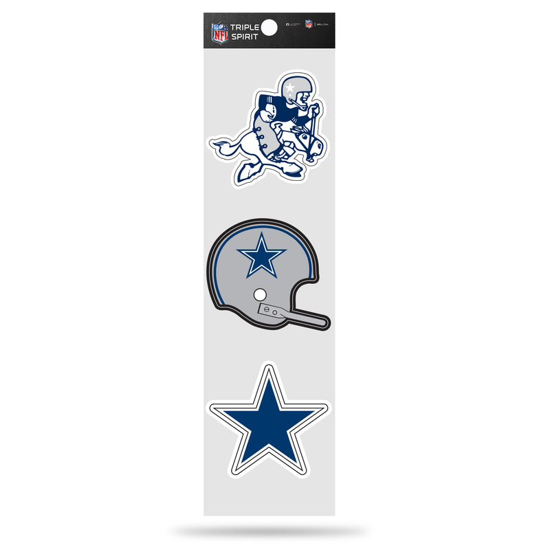 Cowboys 3-Piece Retro Spirit Decals