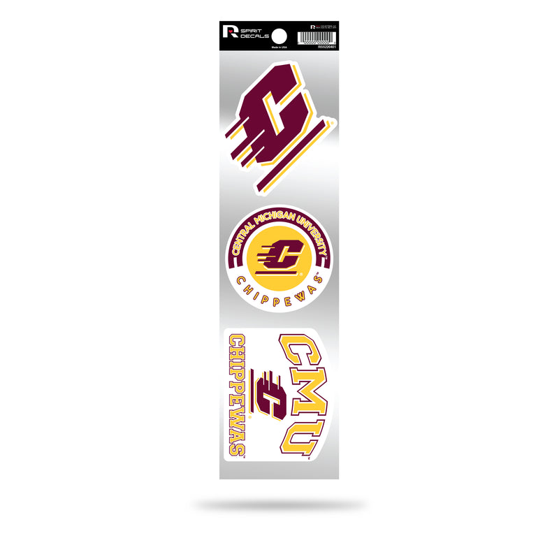 Central Michigan 3-Piece Retro Spirit Decals