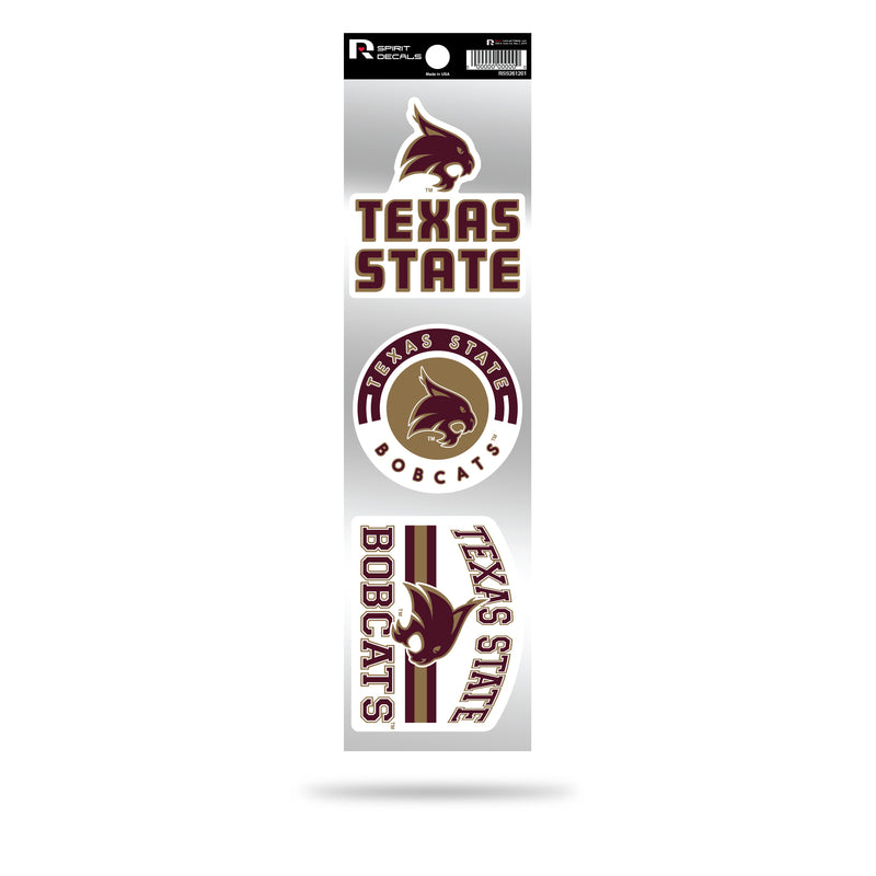 Texas State 3-Piece Retro Spirit Decals