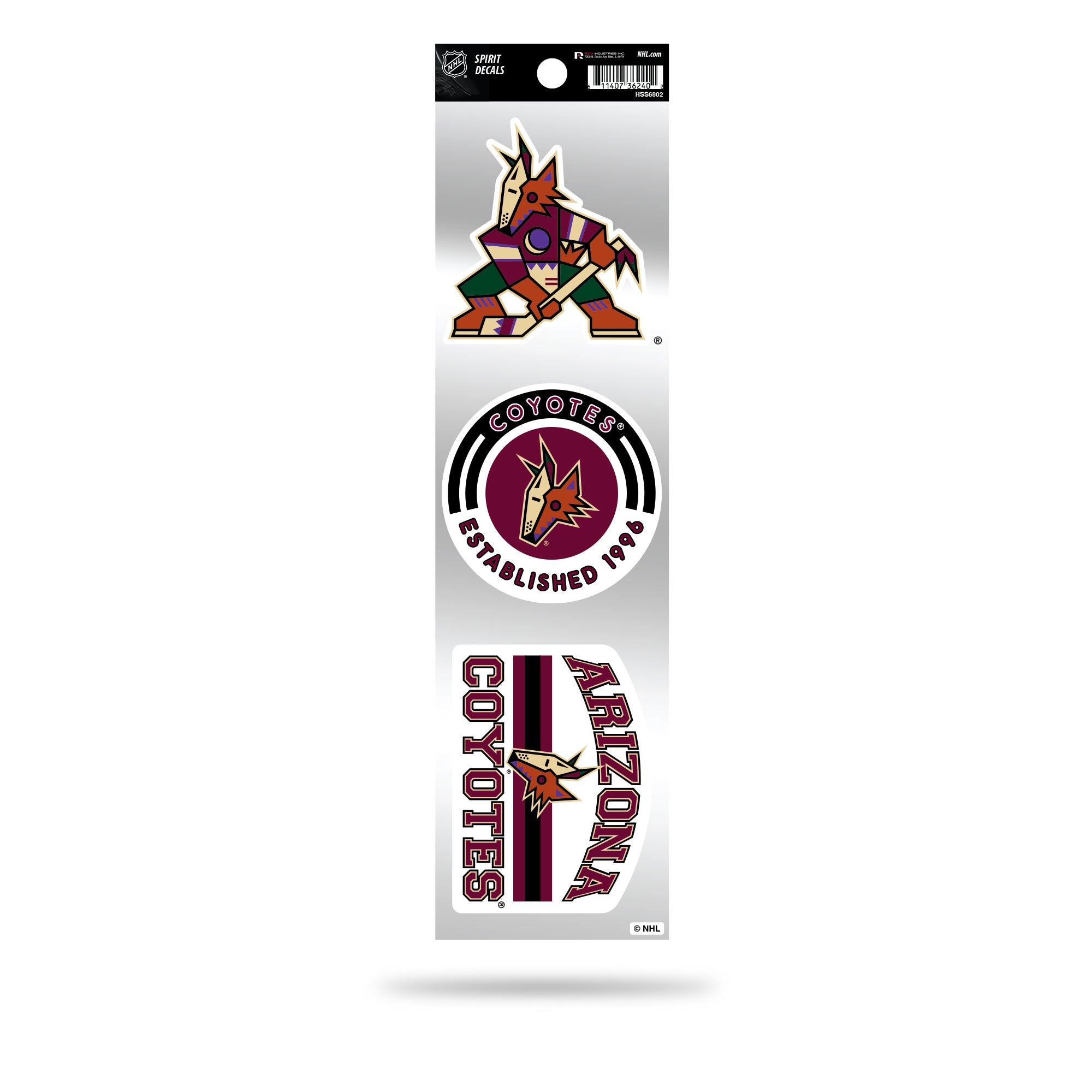 Arizona Coyotes 3-Piece Retro Spirit Decals